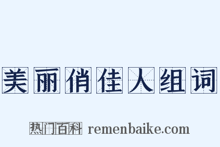 美丽俏佳人组词是什么意思的图片